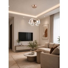 Gusto Lighting Hera Modern Gold LED Sarkıt Avize,3 Renk Yanabilen Modern Avize,salon LED Avize