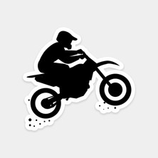 Motokros Sıçrayış Sticker