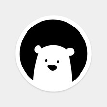 Polar Minimalist Ayı Sticker