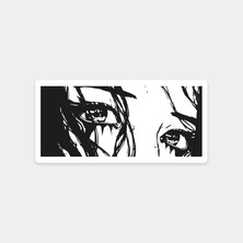Siyah Beyaz Bakış Sticker