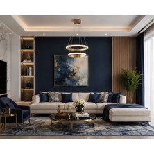Gusto Lighting Morena Modern Gold LED Sarkıt Avize,3 Renk Yanabilen Modern Avize,salon LED Avize