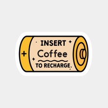 Kahve ile Yeniden Fullen Sticker