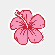 Egzotik Pembe Çicek Sticker