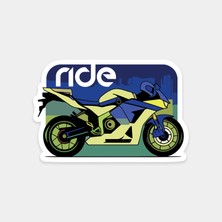 Neon Süper Motosiklet Sticker