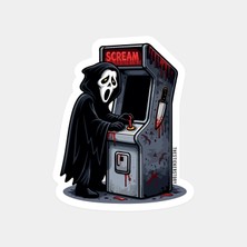Retro Korkutucu Oyun Sticker