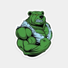 Öfkeli Güç Ayısı Sticker