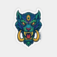 Tiger Renkli Diş Sticker