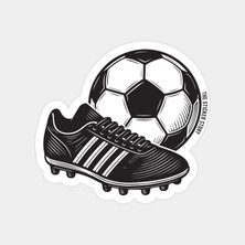 Futbol Topu ve Krampon Sticker