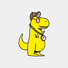 Rap Dino Sticker