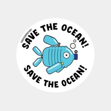 Okyanusları Plastikten Koru Sticker