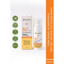Ecowera Anti Dark Spot Spf 50+ Leke Karşıtı ve Aydınlatıcı Mineral Yüz Güneş Kremi 50 ml