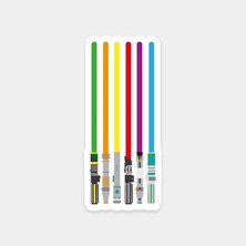 Renkli Işık Kılıçları Sticker