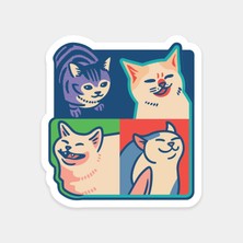 Mutlu Kediler Sticker