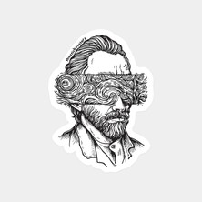Van Gogh Çizgisi Sticker
