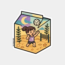 Süt Kutu Oyunu Sticker