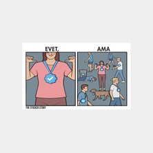 Evet Ama 0995 Sticker