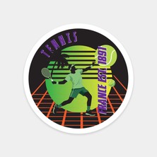 Retro Tenis Fransa Sticker