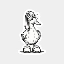 Hamamdan Çıkan Ördek Sticker