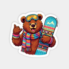 Kayakçı Ayı Sticker