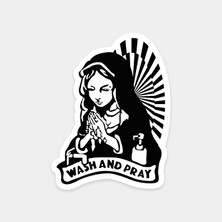 Yıka ve Dua Et Rahibe Sticker