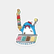 Dondurmacı Köpek Balığı Sticker