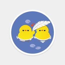 Civciv Romantizmi Sticker