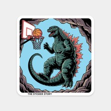 Godzilla ve Basket Potası Sticker