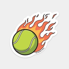 Alevli Tenis Topu Sticker