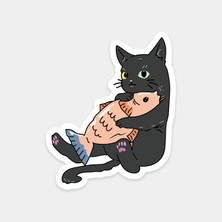 Balığımı Bırakmam Kedi Sticker