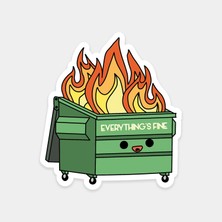 Her Şey Yolunda Ama Yanıyorum Sticker