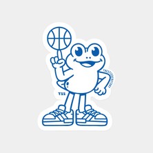 Basketbolcu Kurbağa Sticker