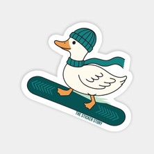 Kayakçı Ördek Sticker