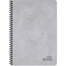 Keskin Color Keskin A4 Çizgili Karton Kapak Spiralli Alfa Defter - Gri