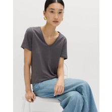 Marks & Spencer Pamuklu V Yaka T-Shirt