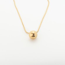Biem Accessory Biem Büyük Top Detaylı Gold Çelik Kolye