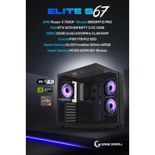 Game Garaj Elite S67 Amd R5 7500F 32GB Ram 1tb SSD RTX5070 120MM Sıvı Soğt Freedos Oyuncu Oem Paket