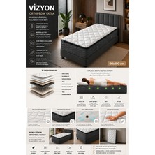 Evitaç Vizyon Antrasit Ortopedik YATAK90X190