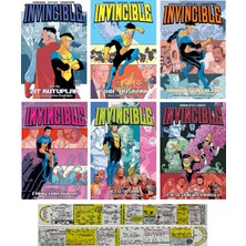 Athica Books Invincible 3-4-5-6-7-8. Ciltler Çizgi Roman Seti + Özel Cetvel