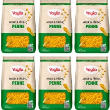 Yayla Glutensiz Mısır & Pirinç Penne Makarna 400 gr x 6’lı Avantaj Paketi | Vegan