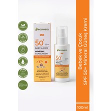 Ecowera Baby & Kids Spf 50+ Bebek ve Çocuk Mineral Güneş Kremi 100 ml