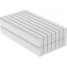 100 Adet 15X10X1.5 mm Köşeli Neodyum Mıknatıs N35 Magnet Dayanıklı Nikel Kaplama