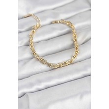 Uravas Store Gold Renk Tifani Model Pirinç Kadın Bileklik