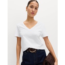 Marks & Spencer Pamuklu V Yaka T-Shirt