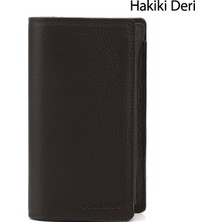Gönderi(r) Kadın Kahve Floter  Hakiki Deri Dikey Cüzdan