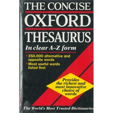 Oxford University Press The Concise Oxford Thesaurus In Clear A–z Form