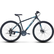 Carraro Force 650 Erkek Dağ Bisikleti 381H Hd 26 Jant 24 Vites Mat Siyah Mavi Açık Mavi Gümüş