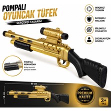 Duman Gold Hunter Pilli Işıklı ve Sesli Oyuncak Tüfek – Altın Renk