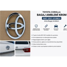 İTHAL Toyota Corolla Bagaj Amblemi Krom 2007-2021 Uyumlu