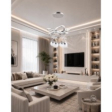 Gusto Lighting Farah Modern Teklı LED Krom Sarkıt Avize,3 Renk Yanabilen Modern Avize,salon LED Avize