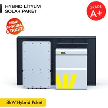 WERER ENERGY 8kW Hybrid Solar Paket - LiFePO4 Batarya/Inverter/Solar Panel